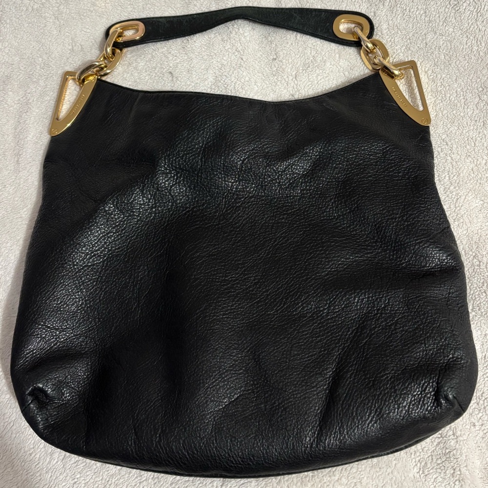 Michael Kors Black and Gold Hobo Bag